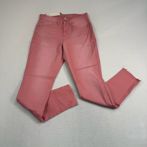 Seven 7 Ankle Skinny Pants Womens Size 6 Pink Mid Rise NWT - Picture 1 of 14
